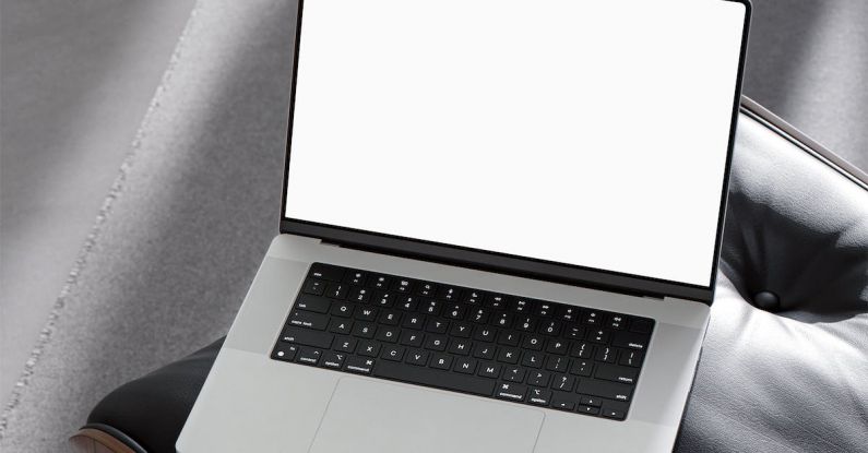 PC Upgrade - Beautiful laptop mockup with blank screen