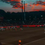 Cloud Gaming - Soccer Field Under Red Sky