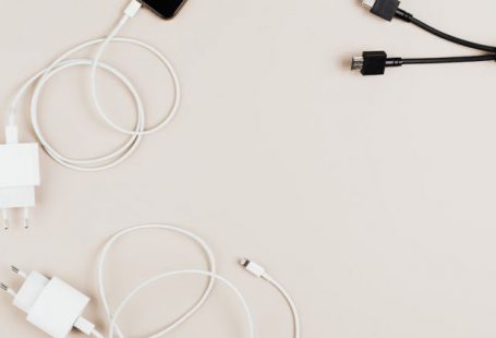 Chargers - Top View of Cables and Chargers on Table